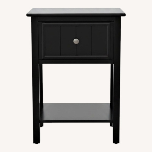 Used Pottery Barn Black Wood Nightstand for sale on AptDeco