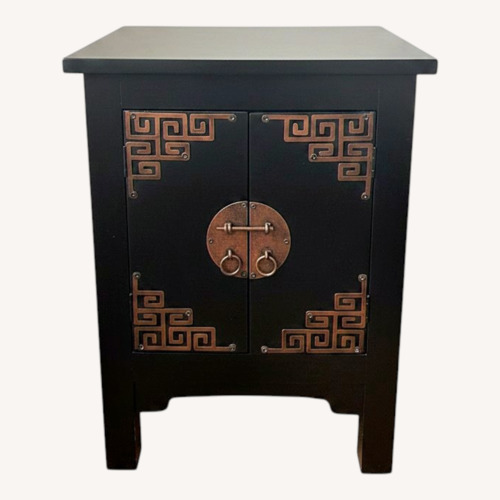 Used Black Wood Nightstand for sale on AptDeco
