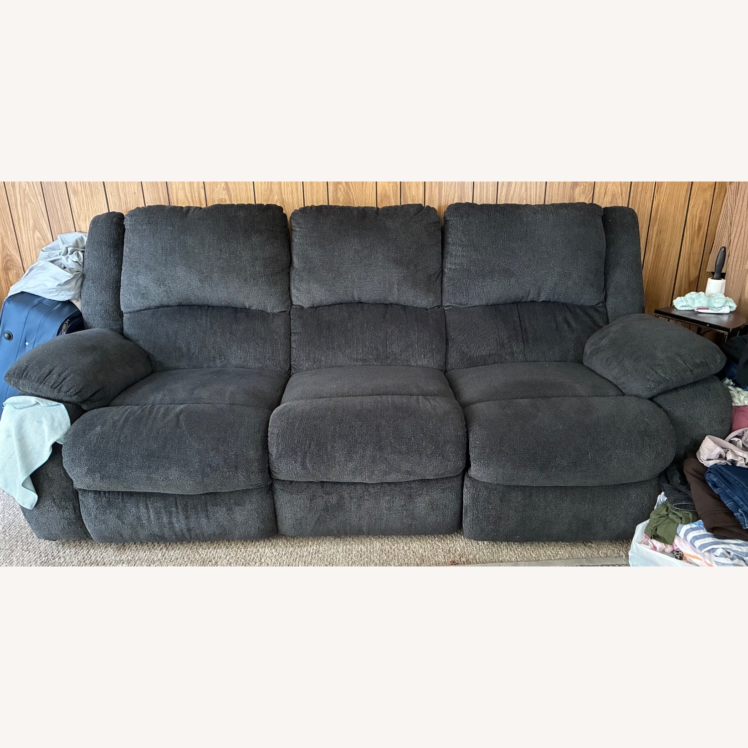 Ashley Fabric 3+ Seater Sofa Recliner Ends - image-1