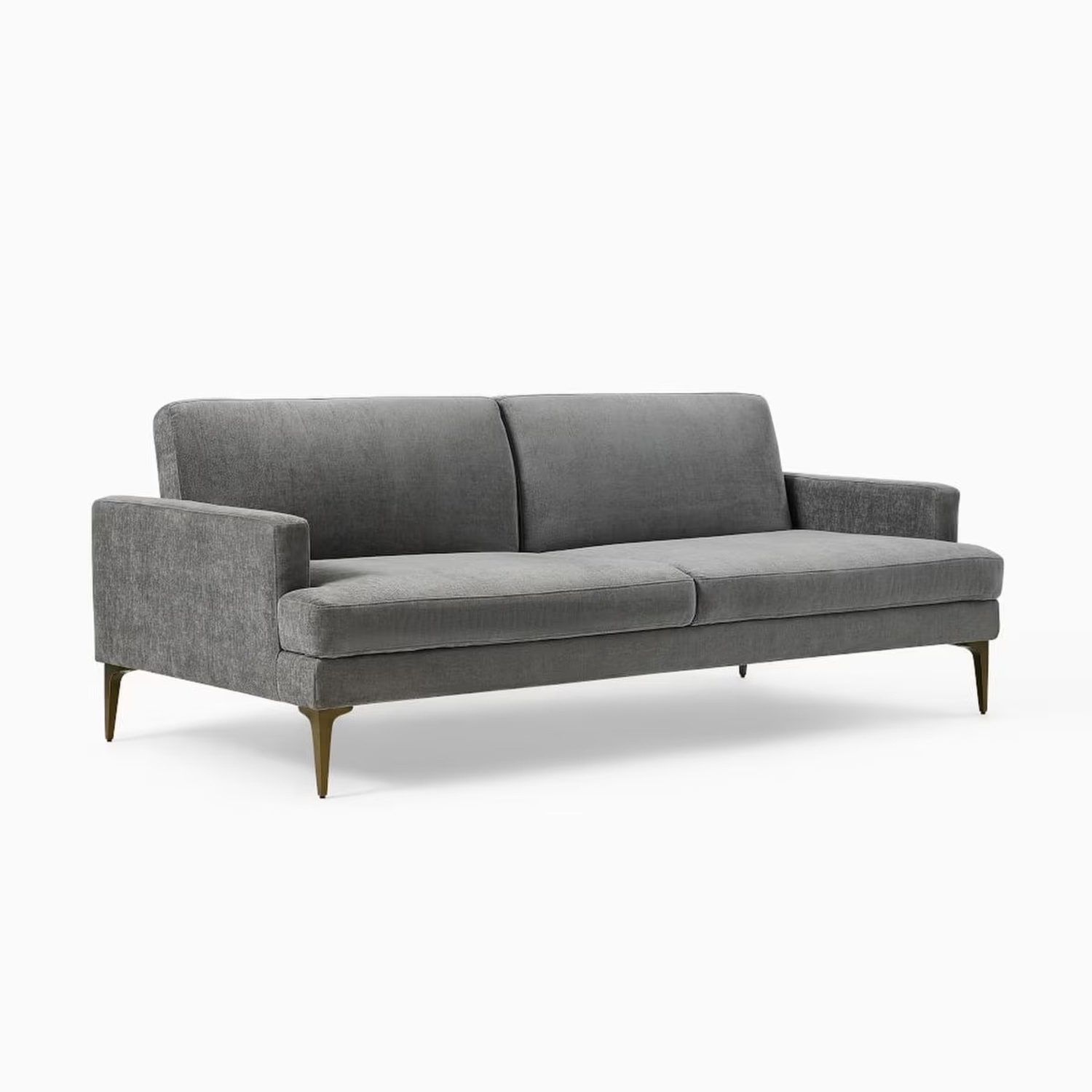 West Elm Andes Dark Gray Fabric 3+ Seater Sofa - image-4