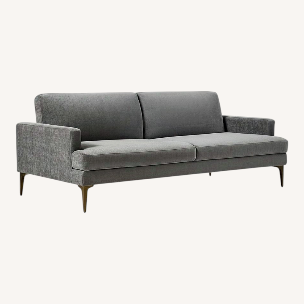 Image of West Elm Andes Dark Gray Fabric 3+ Seater Sofa