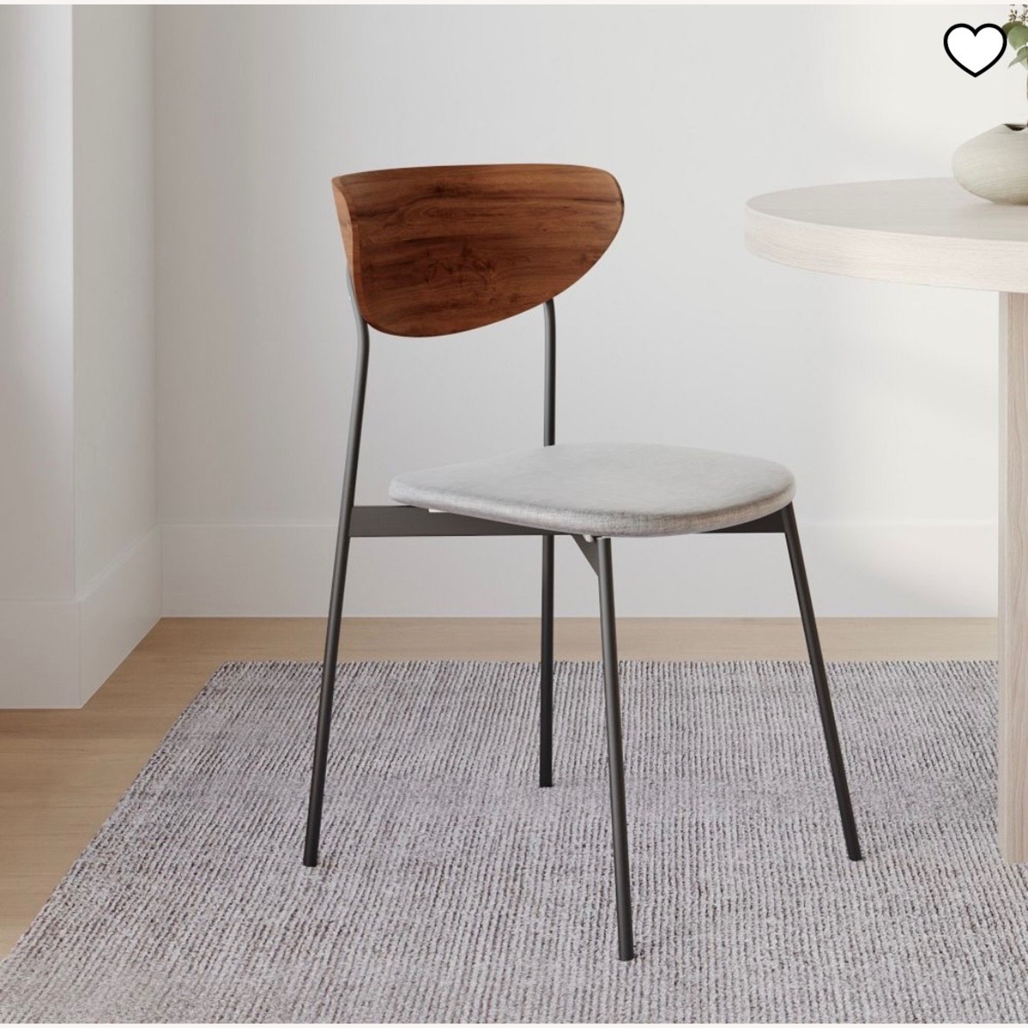 West Elm Light Gray Fabric Dining Chairs - image-3