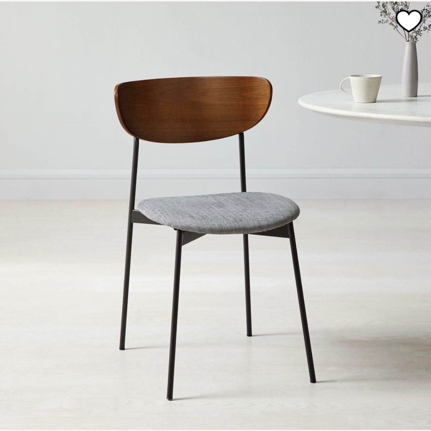 West Elm Light Gray Fabric Dining Chairs - image-2