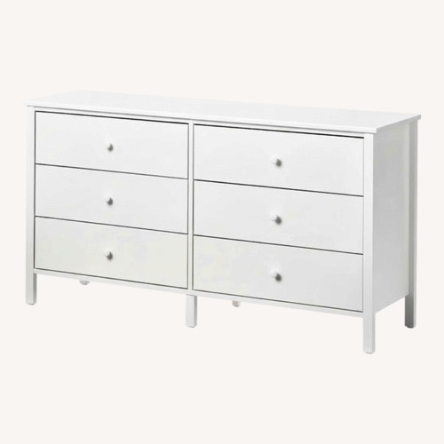 Used IKEA Kilberget White Wood Dresser for sale on AptDeco