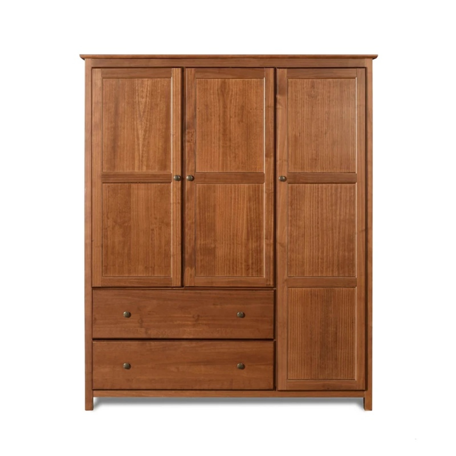 Overstock Grain Wood Furniture 3-Door Armoire - image-4