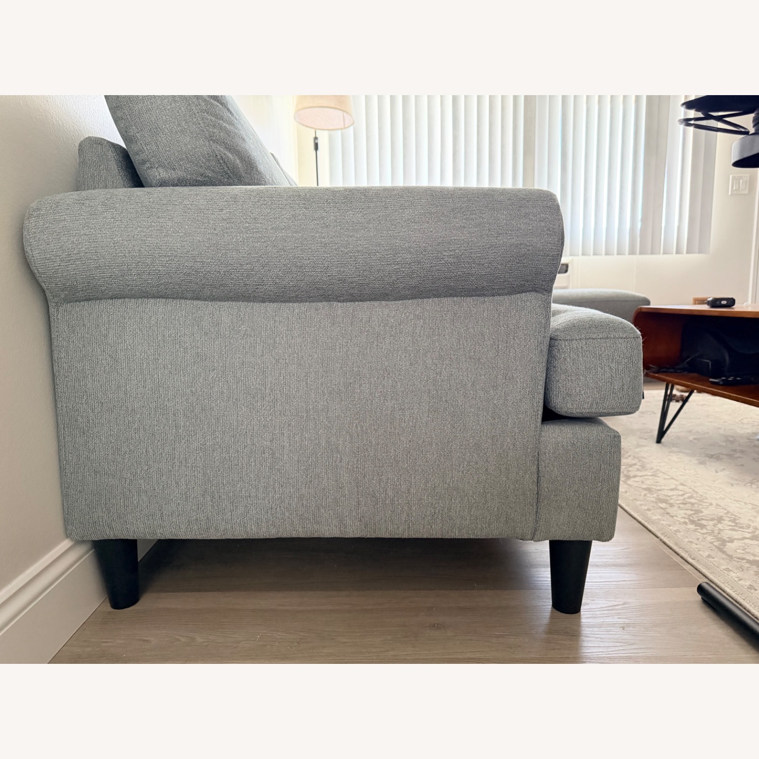 Living Spaces Light Gray 3+ Piece Sectional - image-3