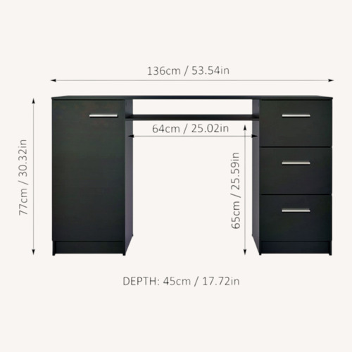 Used Walmart Black Wood Desk for sale on AptDeco
