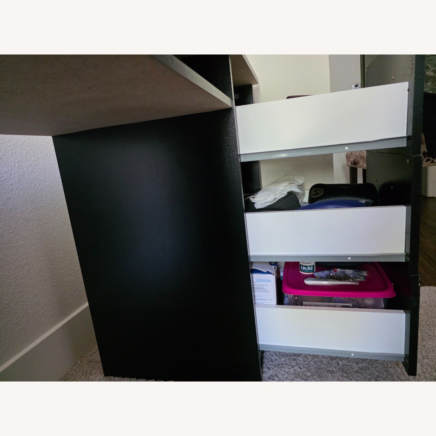 Walmart Black Wood Desk - image-3