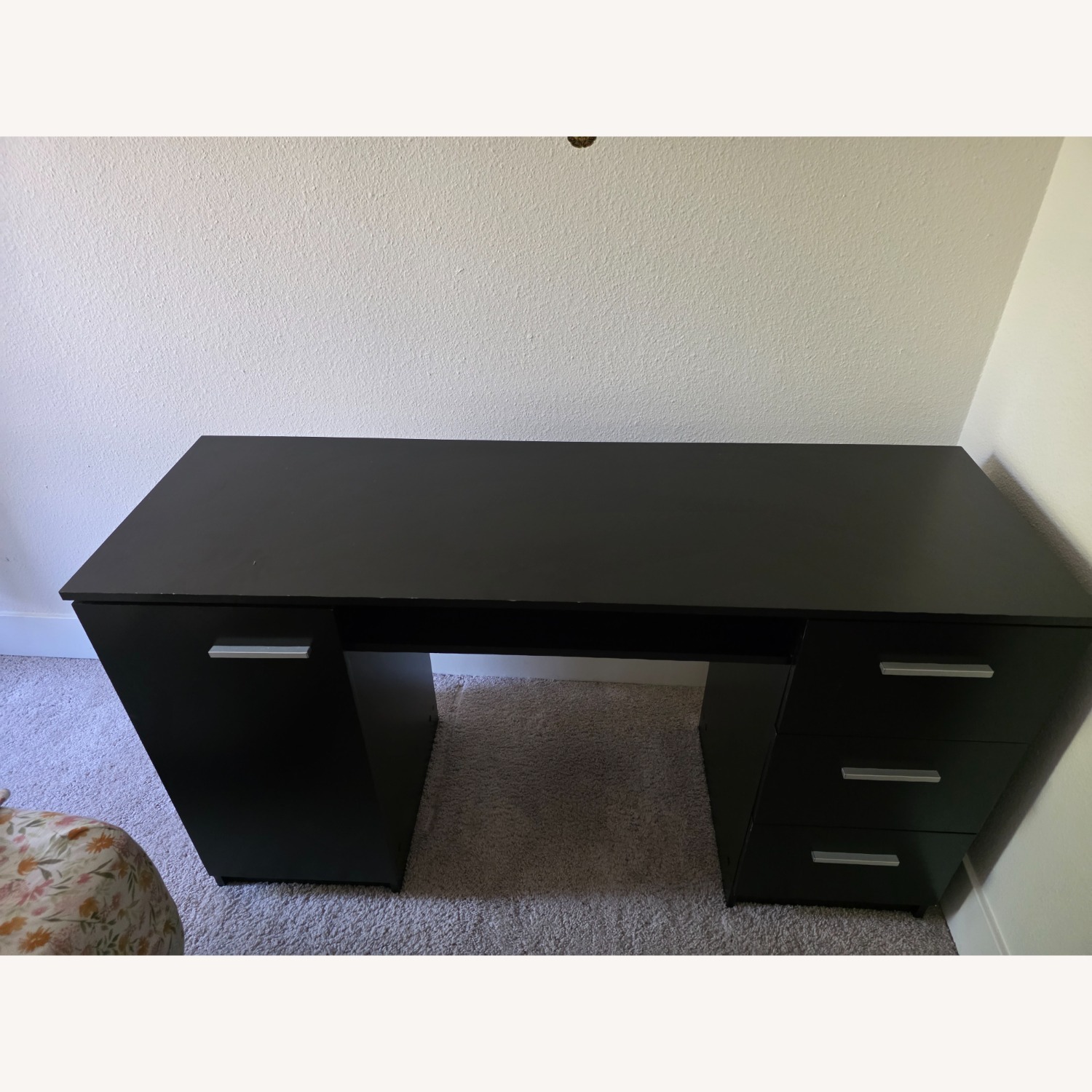 Walmart Black Wood Desk - image-2