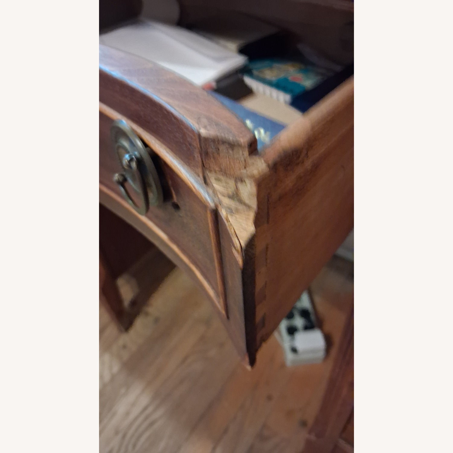 Vintage/Antique Dark Brown Wood Desk - image-4