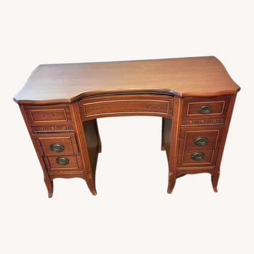 Used Vintage/Antique Dark Brown Wood Desk for sale on AptDeco