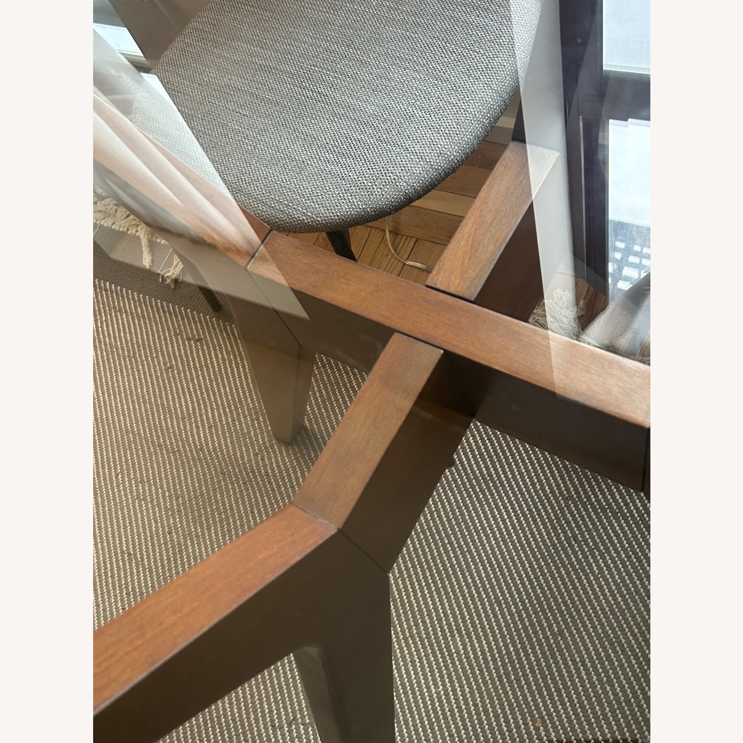West Elm Jensen Dark Brown Glass Dining Table - image-4