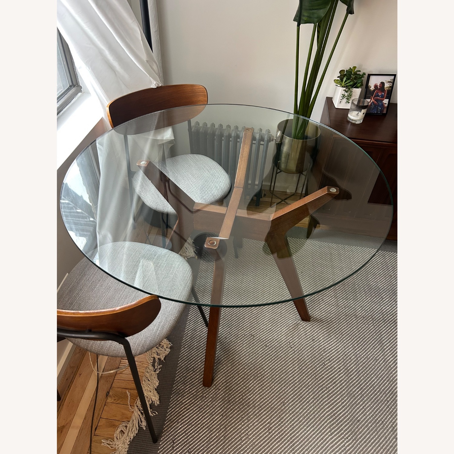 West Elm Jensen Dark Brown Glass Dining Table - image-3