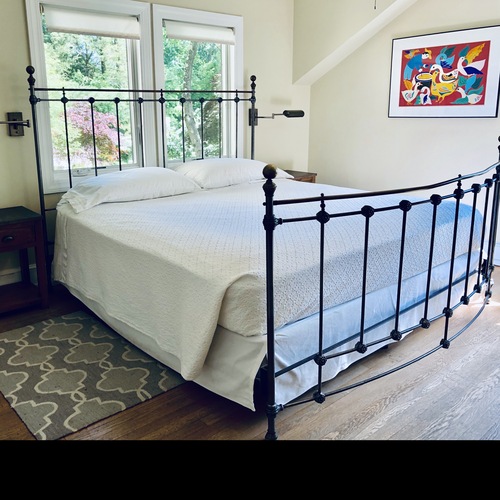 Used Domain Soho Iron & Brass King Bed for sale on AptDeco