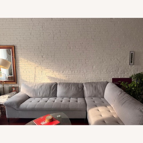 Used Macy's Torbin 90" 2-Piece Fabric Sectional Sofa for sale on AptDeco