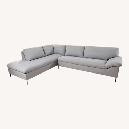 Used Macy's Torbin 90" 2-Piece Fabric Sectional Sofa for sale on AptDeco