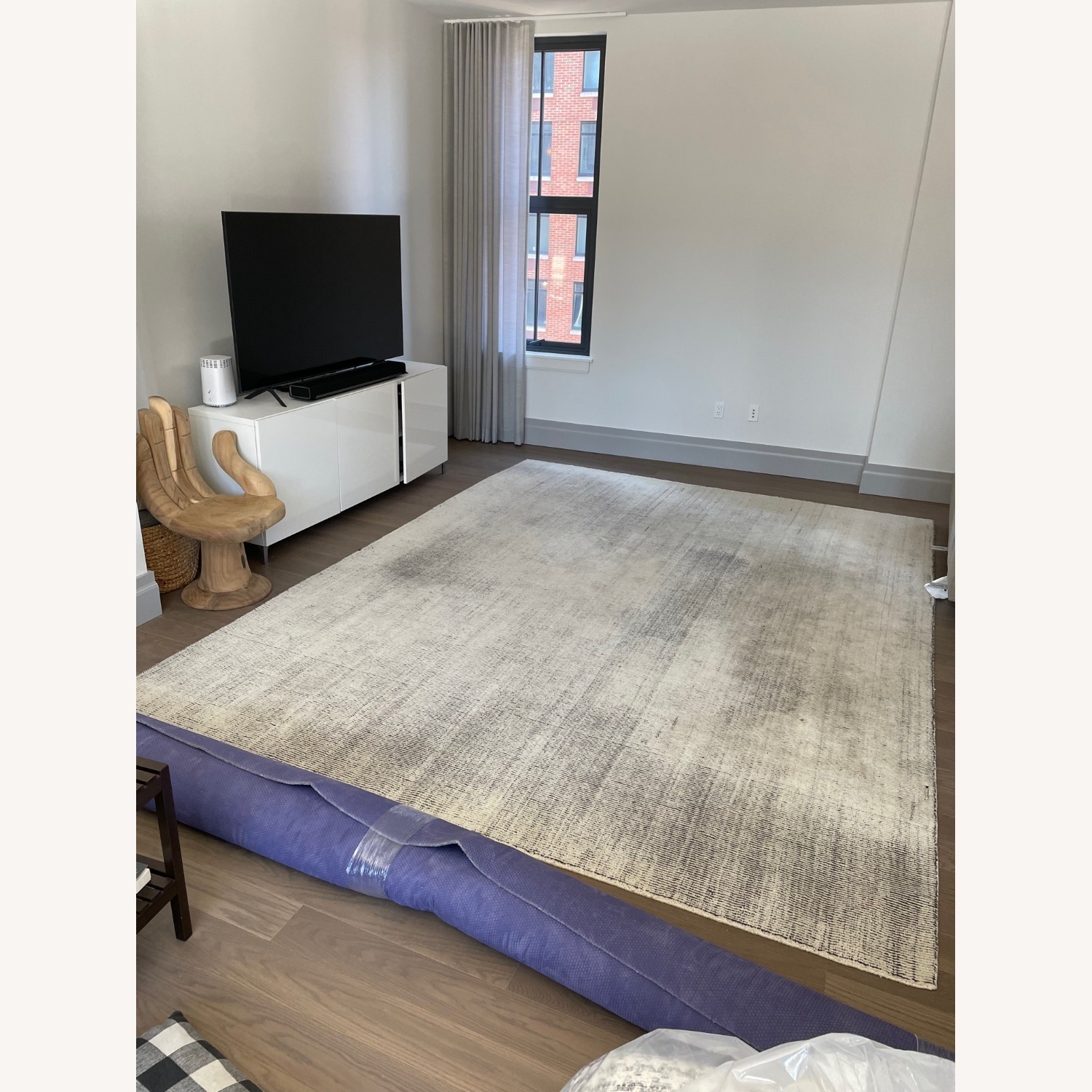 Restoration Hardware Distressed Wool Rug 9'x12' - image-3