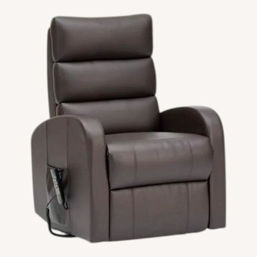 Used Jordan's Furniture Light Gray Leather Recliner for sale on AptDeco
