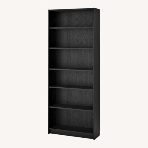 Used IKEA Billy Bookcase Black Oak  for sale on AptDeco