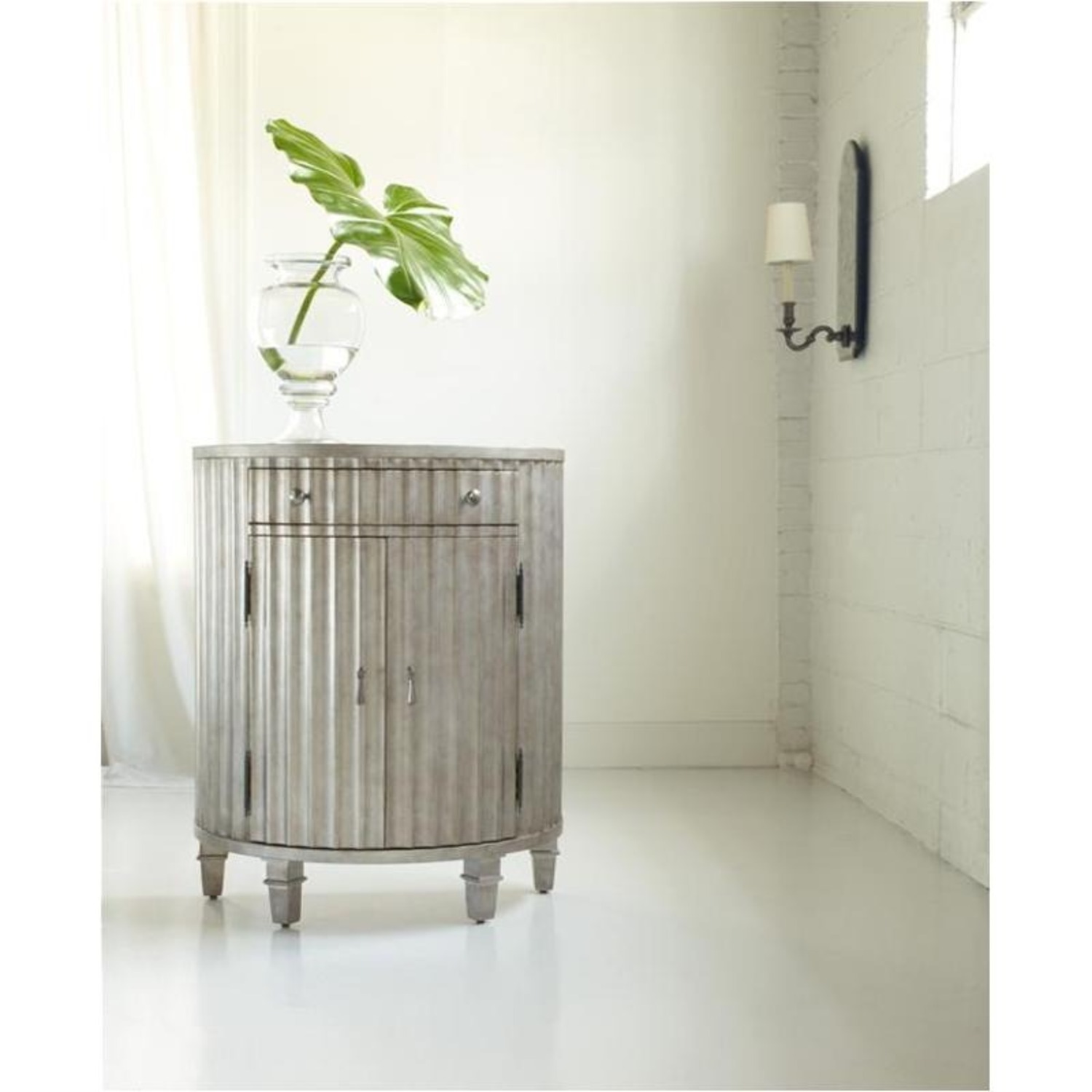 Hooker Furniture Silver Melange Fluted Demi Chest - image-1
