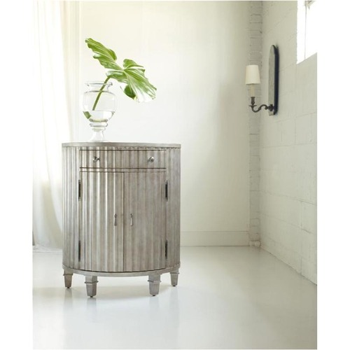 Used Hooker Furniture Silver Melange Fluted Demi Chest for sale on AptDeco