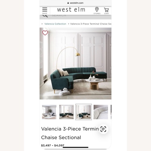 Used West Elm Valencia Sectional Set for sale on AptDeco