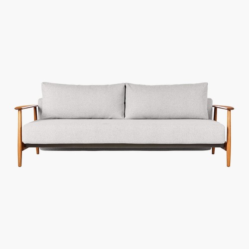 Used CB2 Una Ivory Boucle 84” Sleeper Sofa for sale on AptDeco