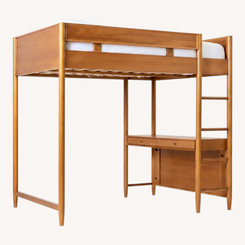 Used West Elm Kids Mid-Century Acorn Loft Full + Desk for sale on AptDeco