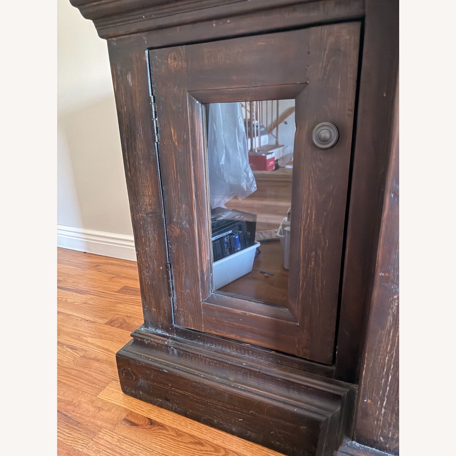 Restoration Hardware Salvaged Dark Brown Media Storage - image-6