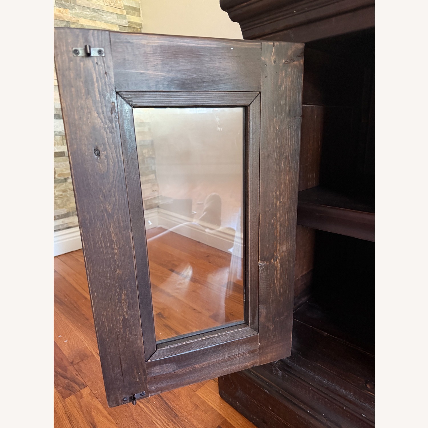 Restoration Hardware Salvaged Dark Brown Media Storage - image-5
