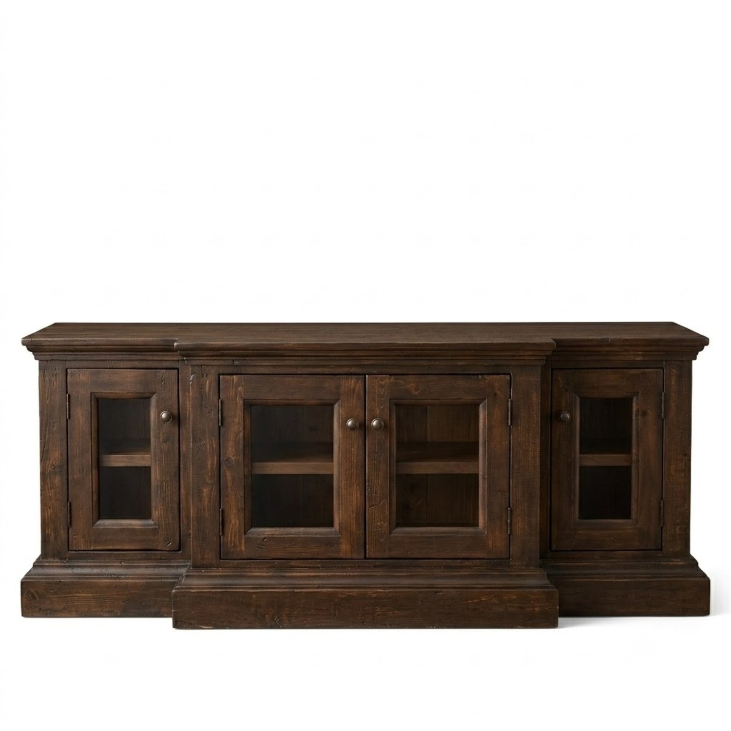 Restoration Hardware Salvaged Dark Brown Media Storage - image-7
