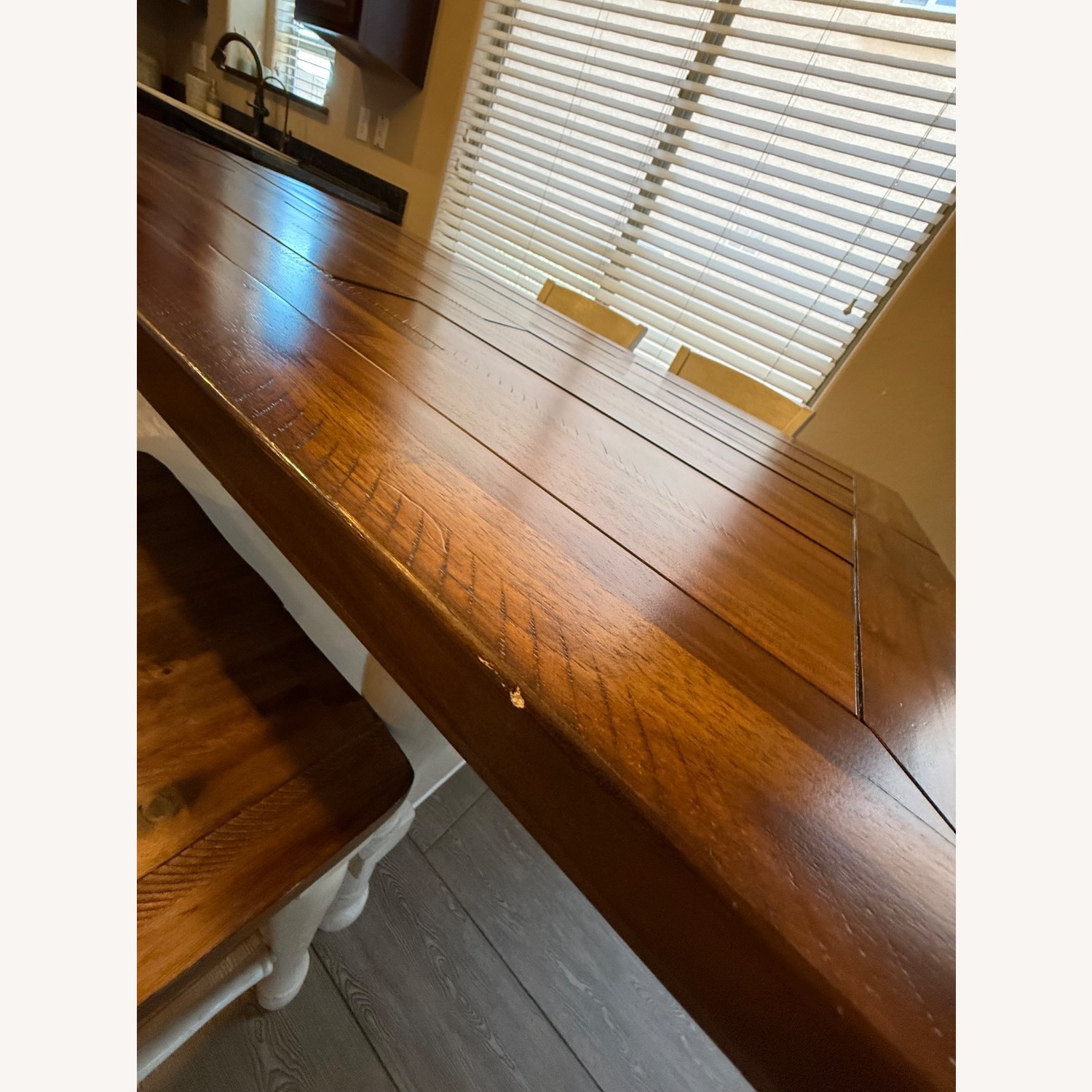 Ashley Furniture Dark Brown Wood Dining Set - image-4