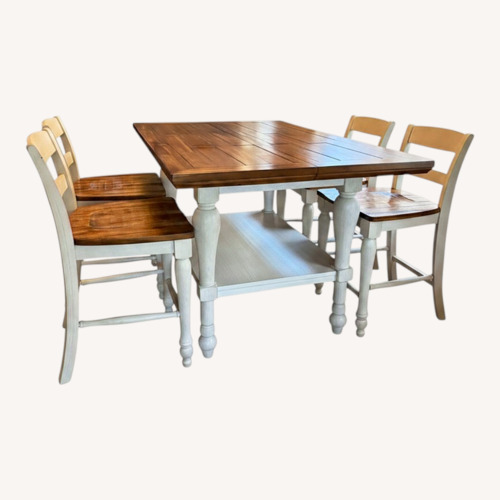 Used Ashley Furniture Dark Brown Wood Dining Set for sale on AptDeco