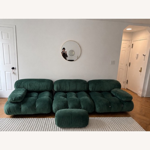 Used Camaleonda Style Modular Velvet Sofa + Ottoman for sale on AptDeco