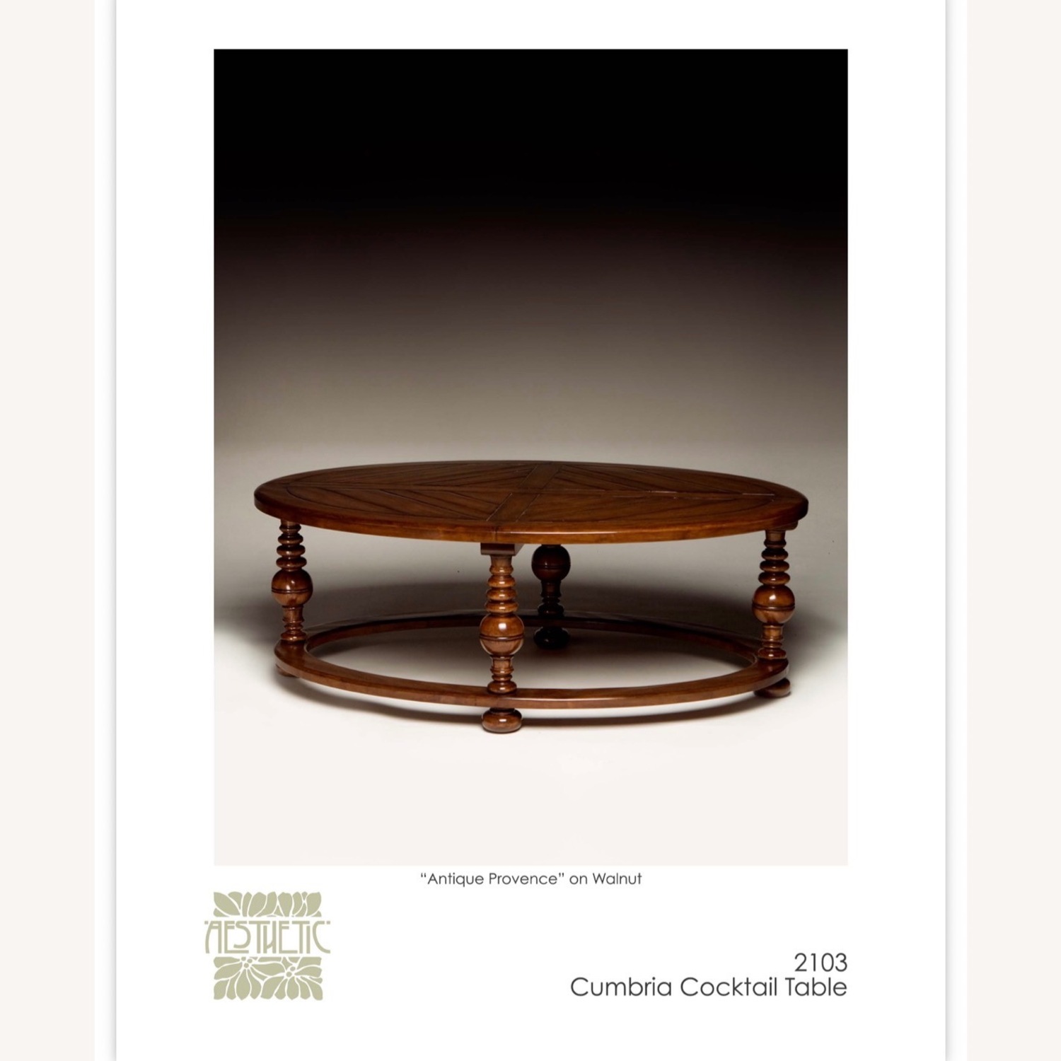  Large Walnut Oval Coffee Table - image-1
