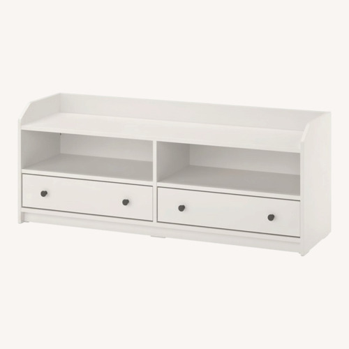Used IKEA Hauga White Wood Media Storage for sale on AptDeco