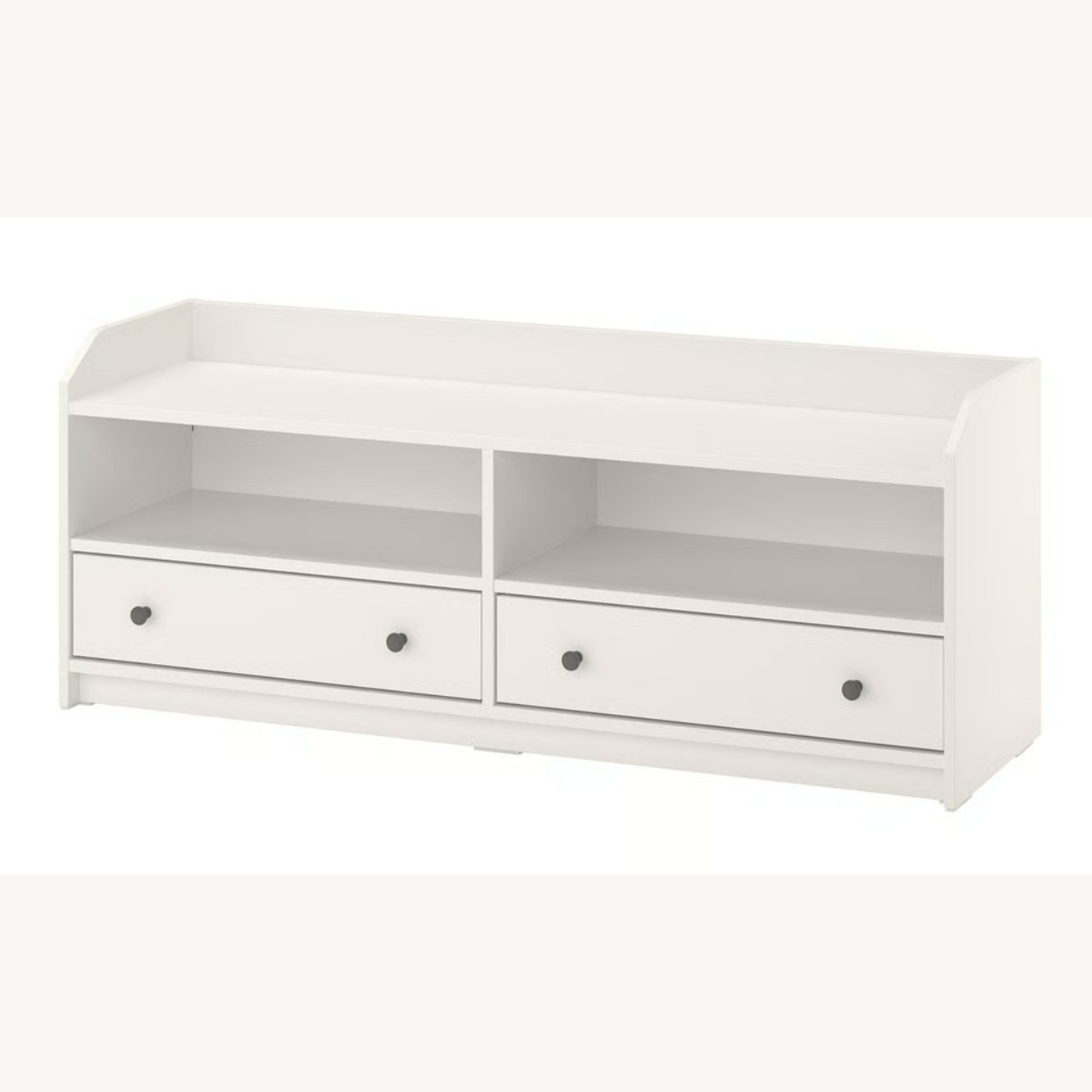 IKEA Hauga White Wood Media Storage - image-1