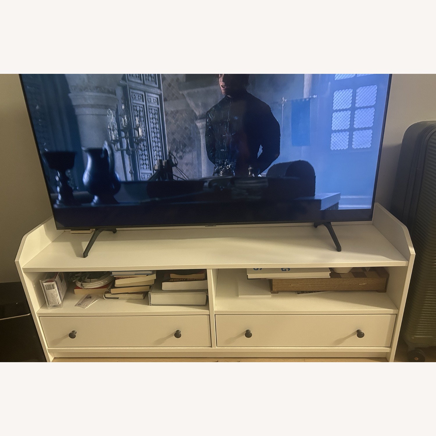 IKEA Hauga White Wood Media Storage - image-3