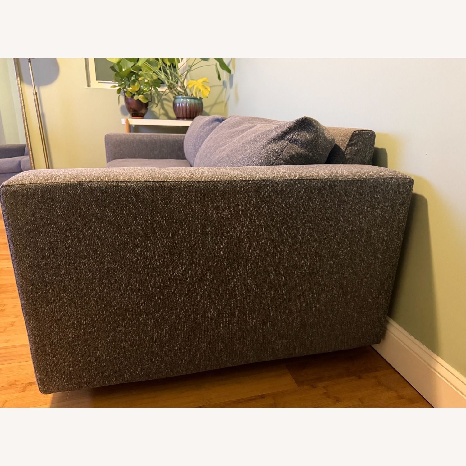 West Elm Urban Dark Gray Fabric 3+ Seater Sofa - image-3