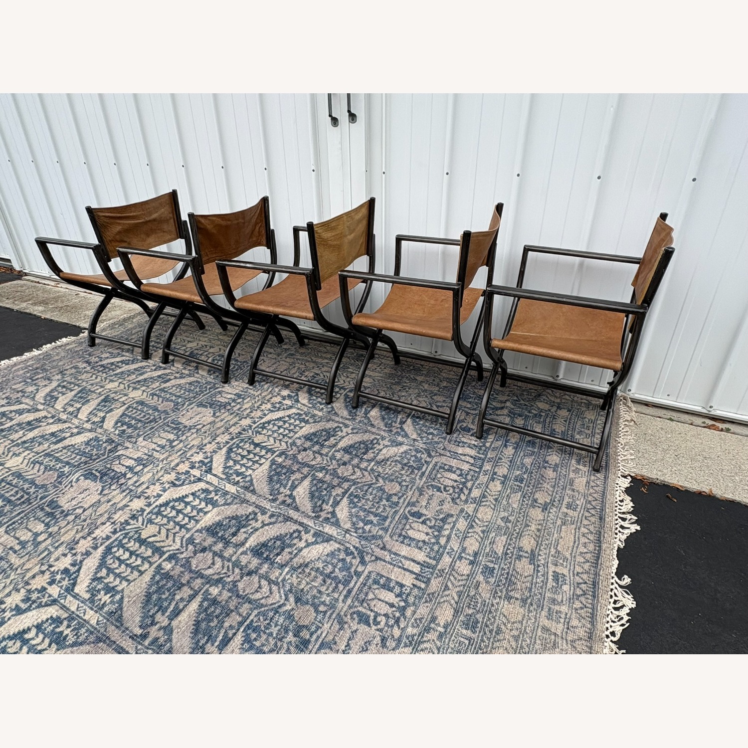 Restoration Hardware 1970s French Director's Dining Chairs, Set of 5  - image-24