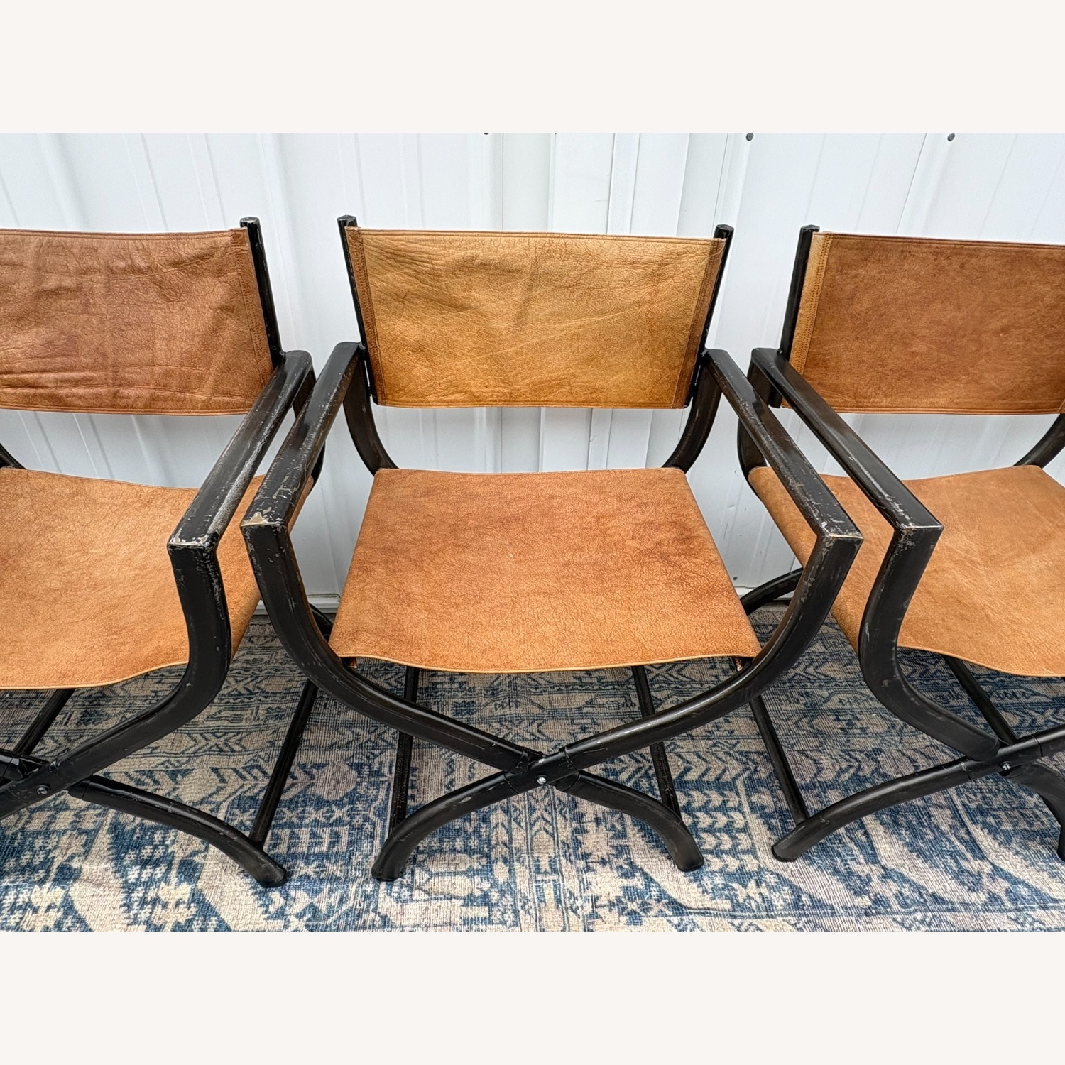 Restoration Hardware 1970s French Director's Dining Chairs, Set of 5  - image-4