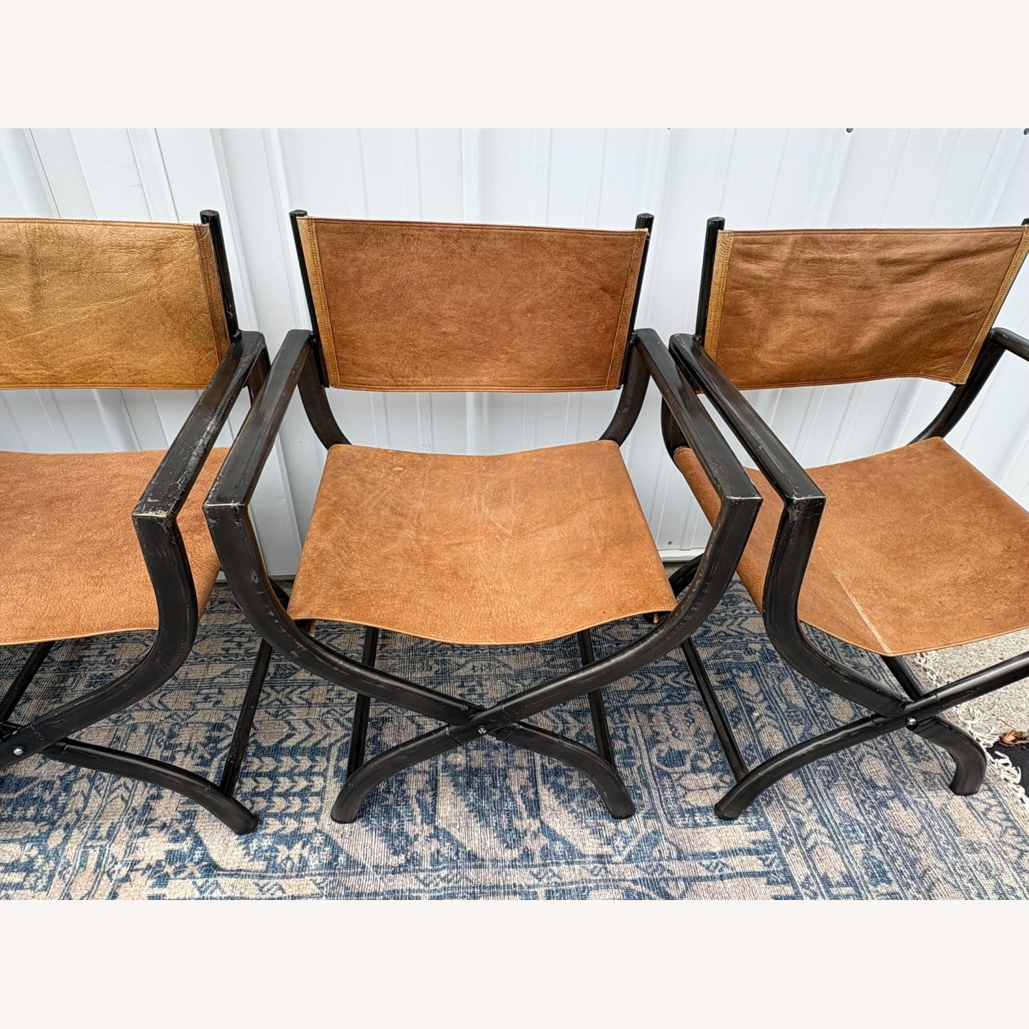 Restoration Hardware 1970s French Director's Dining Chairs, Set of 5  - image-5