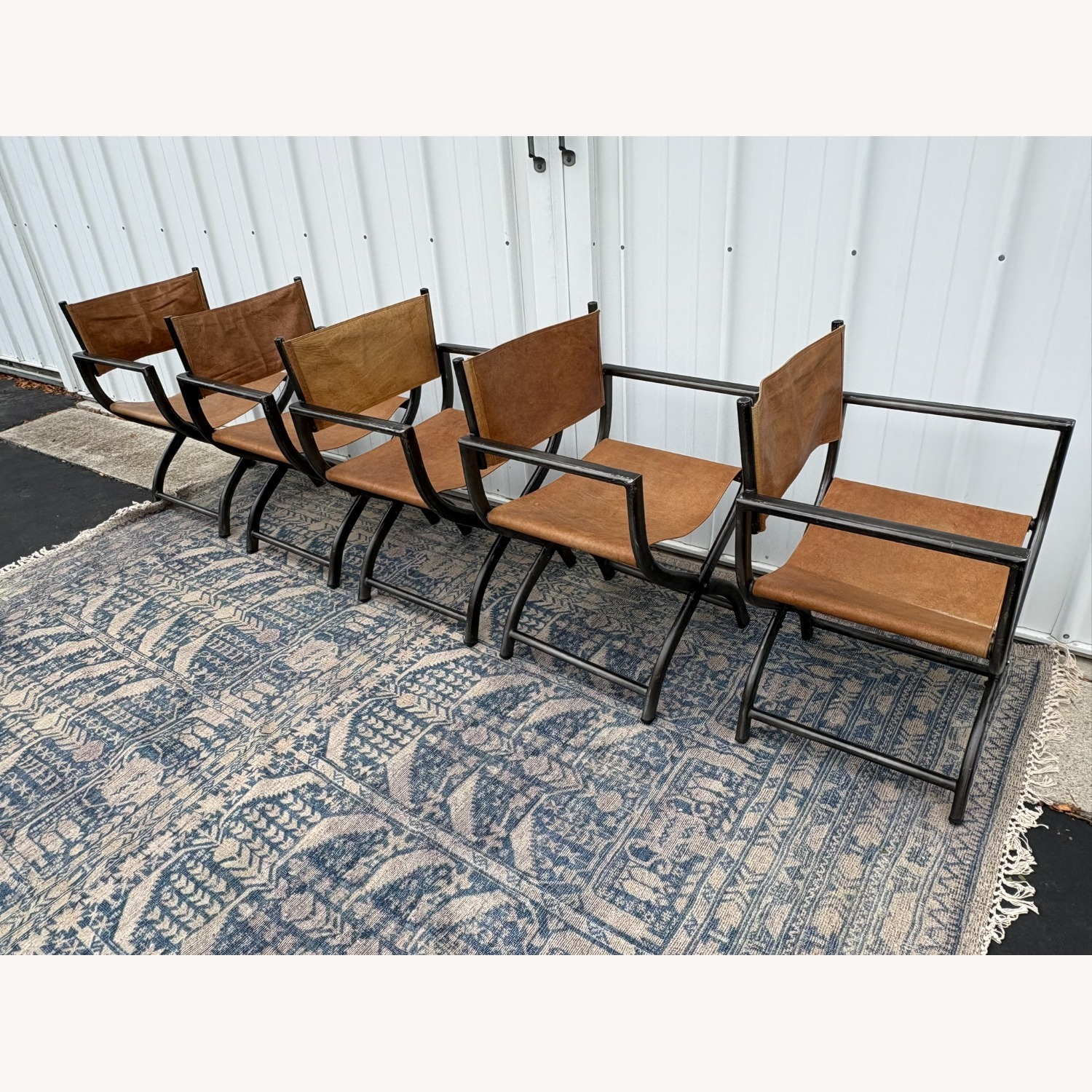Restoration Hardware 1970s French Director's Dining Chairs, Set of 5  - image-17