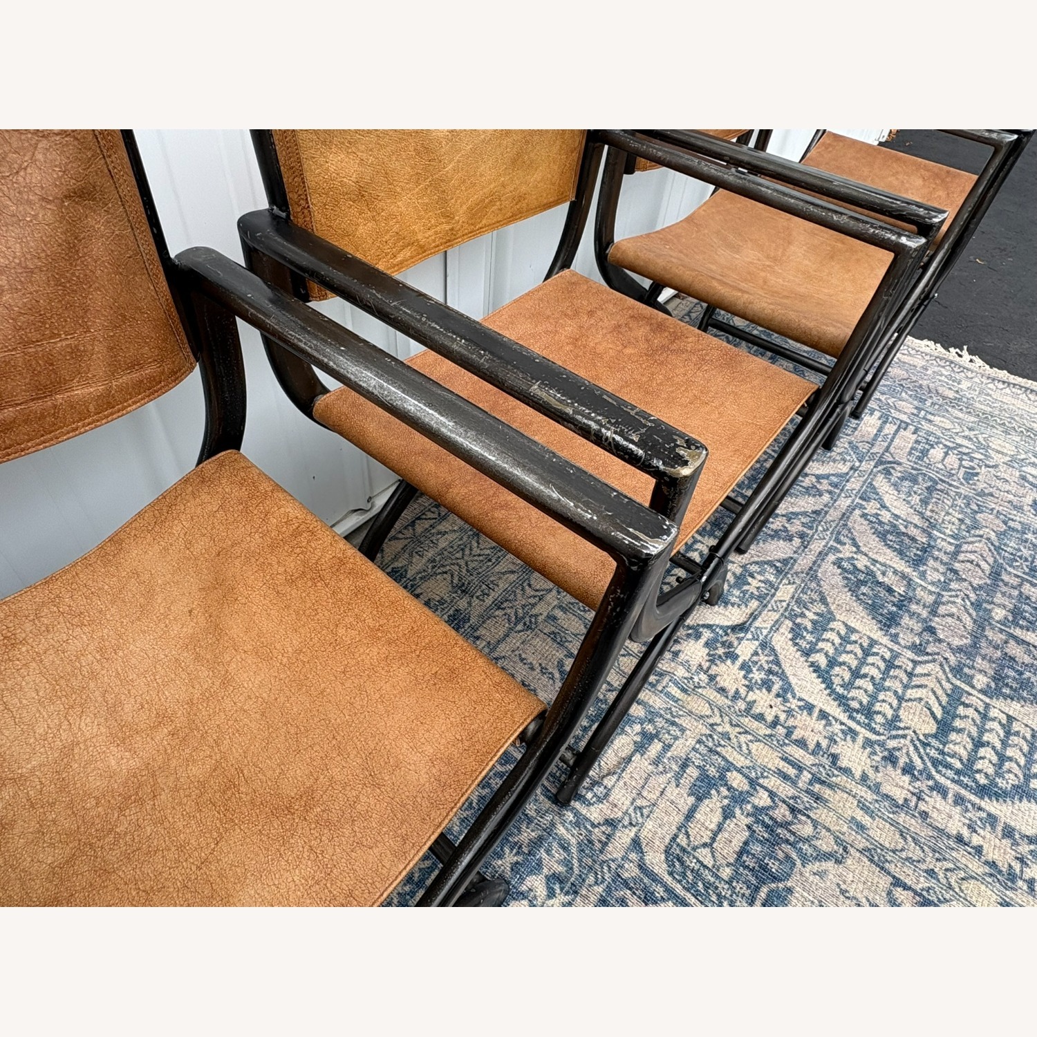Restoration Hardware 1970s French Director's Dining Chairs, Set of 5  - image-10