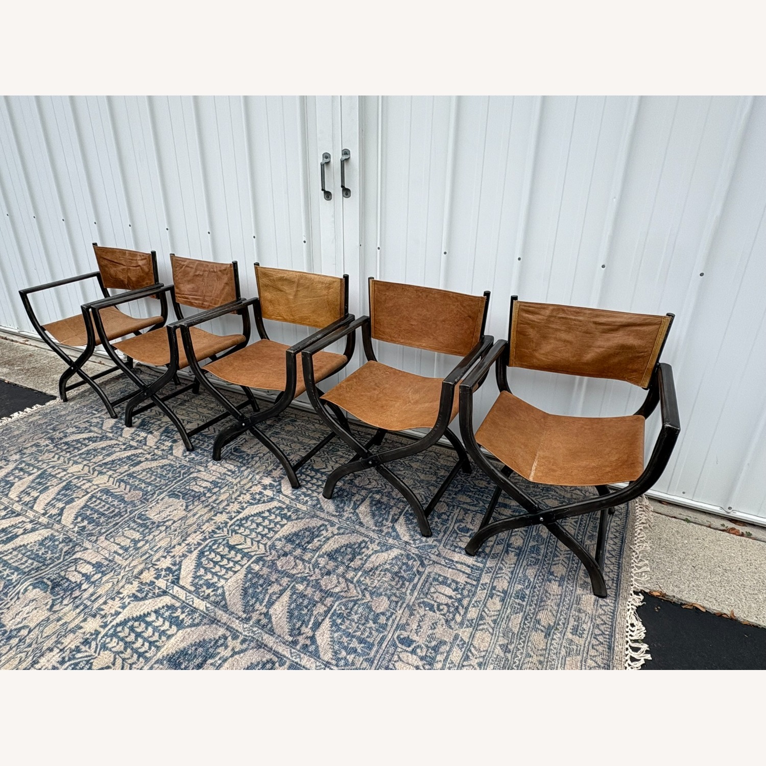 Restoration Hardware 1970s French Director's Dining Chairs, Set of 5  - image-30