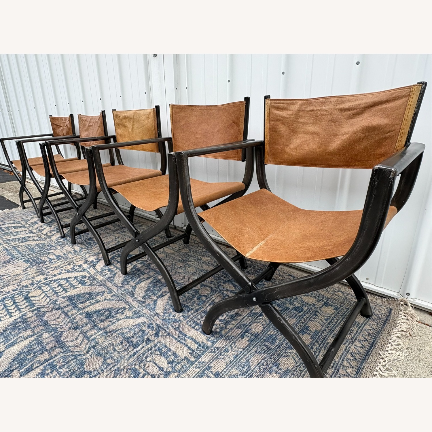 Restoration Hardware 1970s French Director's Dining Chairs, Set of 5  - image-13