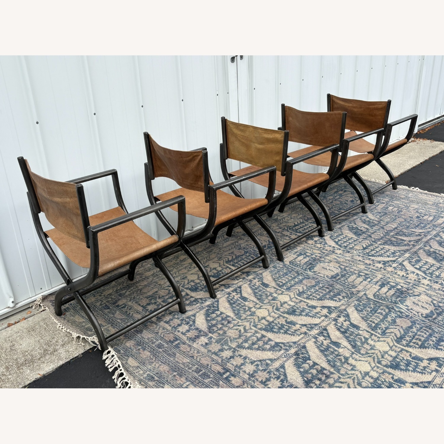 Restoration Hardware 1970s French Director's Dining Chairs, Set of 5  - image-15