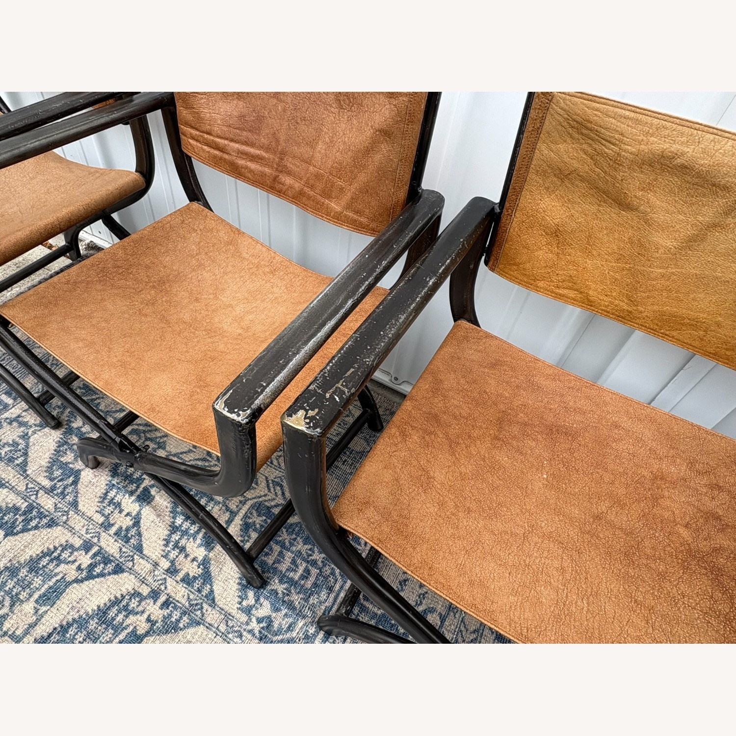 Restoration Hardware 1970s French Director's Dining Chairs, Set of 5  - image-9