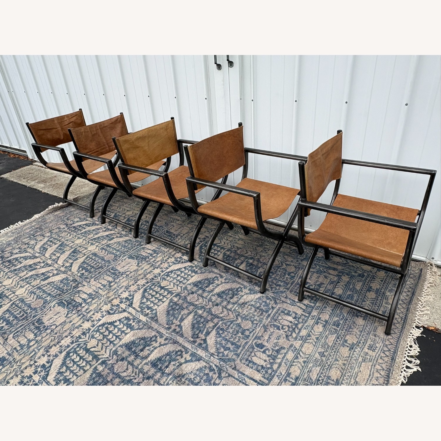 Restoration Hardware 1970s French Director's Dining Chairs, Set of 5  - image-16