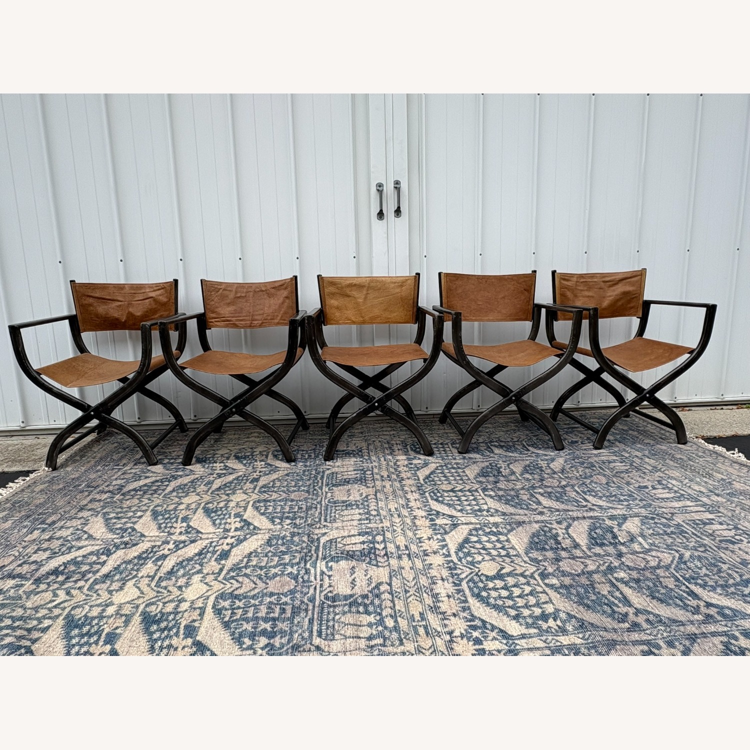 Restoration Hardware 1970s French Director's Dining Chairs, Set of 5  - image-29